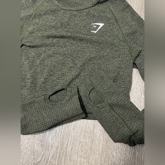 Gymshark Dark Green Long Sleeve Tee - Picture 2 of 4